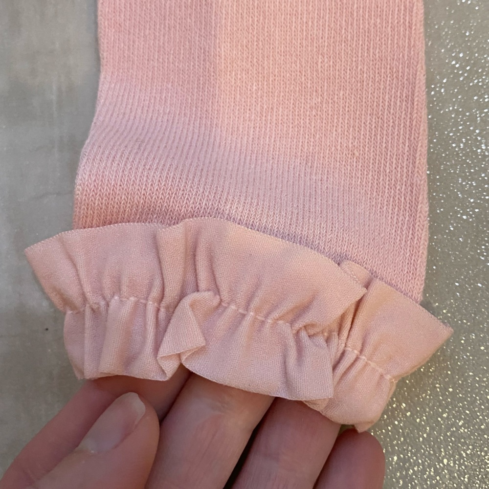 NWT RuffleButts Ballet Pink Pull-On Solid Footless Ruffled Tights, 0-6 months - Picture 5 of 6